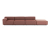 Plastics Outdoor Liberty 3 Seat Sofa with Right Ottoman-Kartell-Space Furniture SG