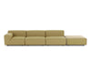 Plastics Outdoor Liberty 3 Seat Sofa with Right Ottoman-Kartell-Space Furniture SG
