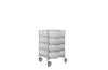 Mobil Chest of Drawers - 4 Containers - Wheels-Kartell-Space Furniture SG