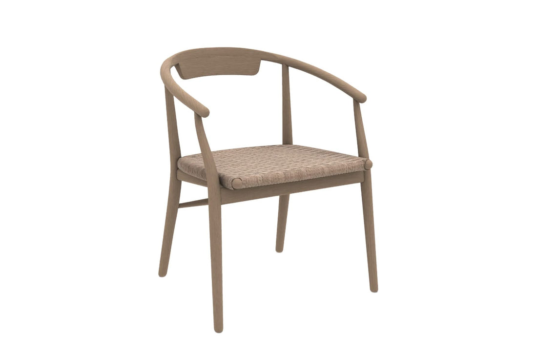 Chair without Backrest / Natural Cellulose Rope Interlacing / Brushed Light Oak