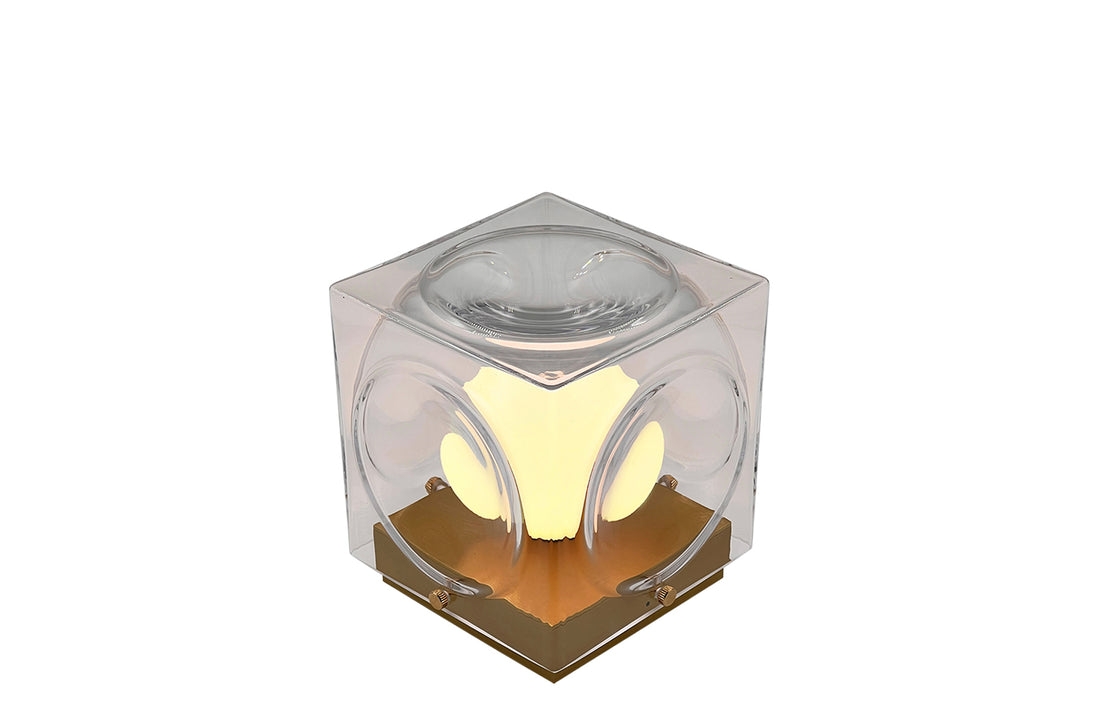 Clear Glass / Brushed Gold