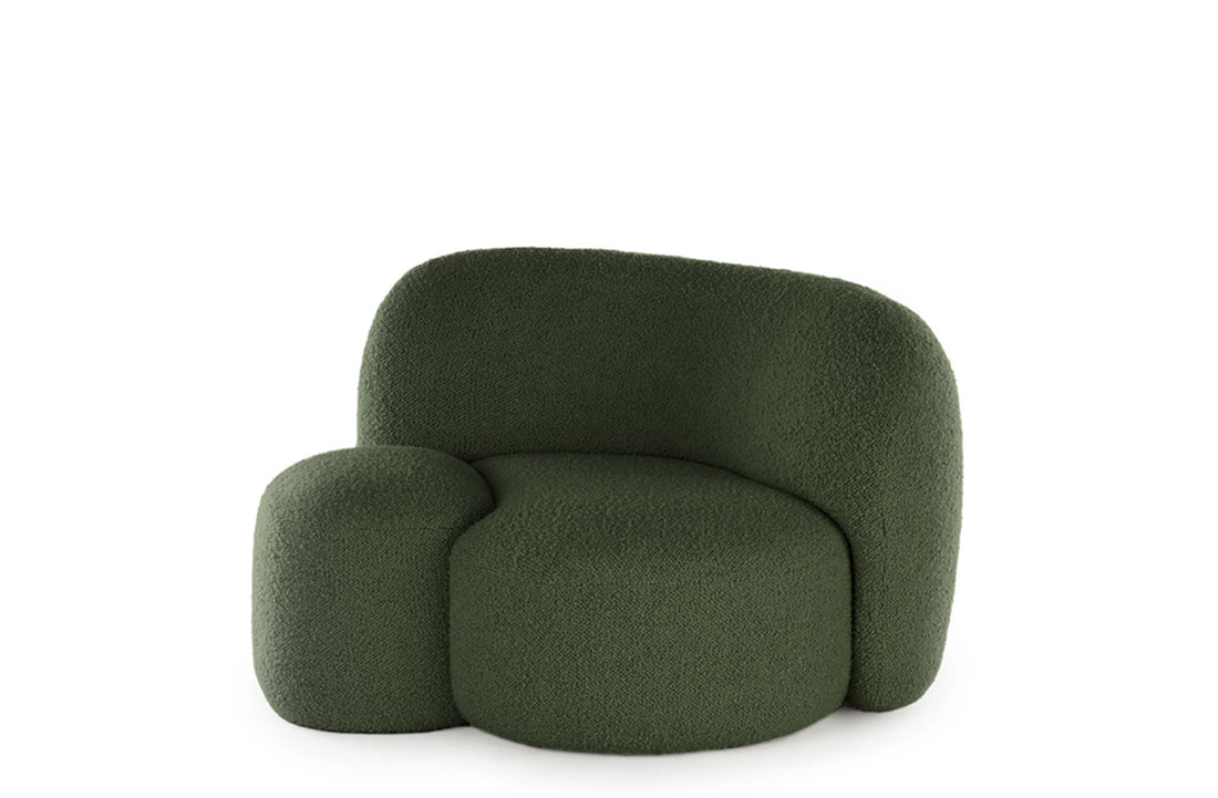 Right / BOUCLE NEW STRETCH Green