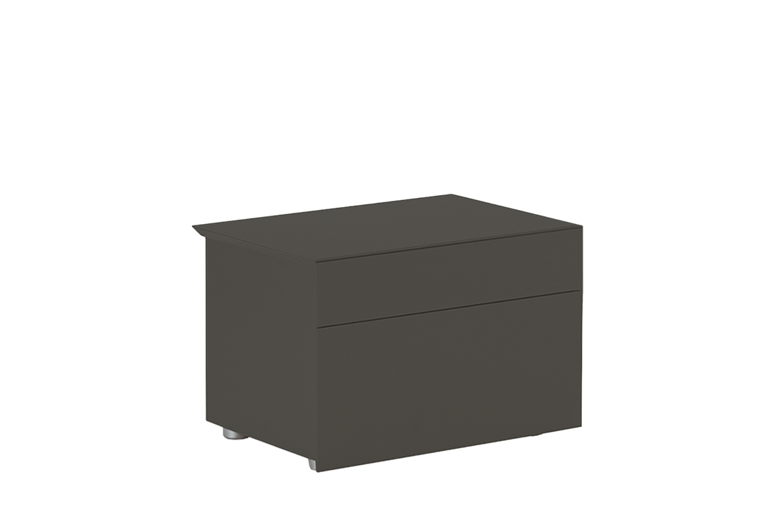 63x46.5x43 cm / Bedside Table with 2 Drawers 63 cm / Mat Lacquered Roccia