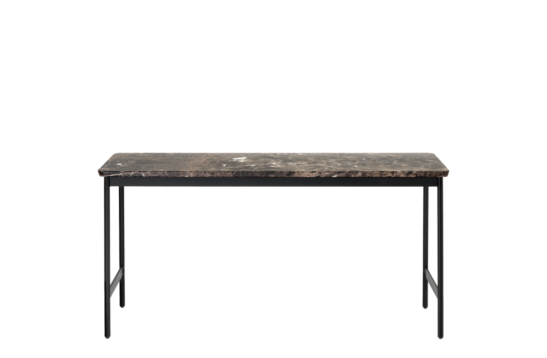 96x30x48.5 cm / Emperador Marble / Black Lacquered Metal