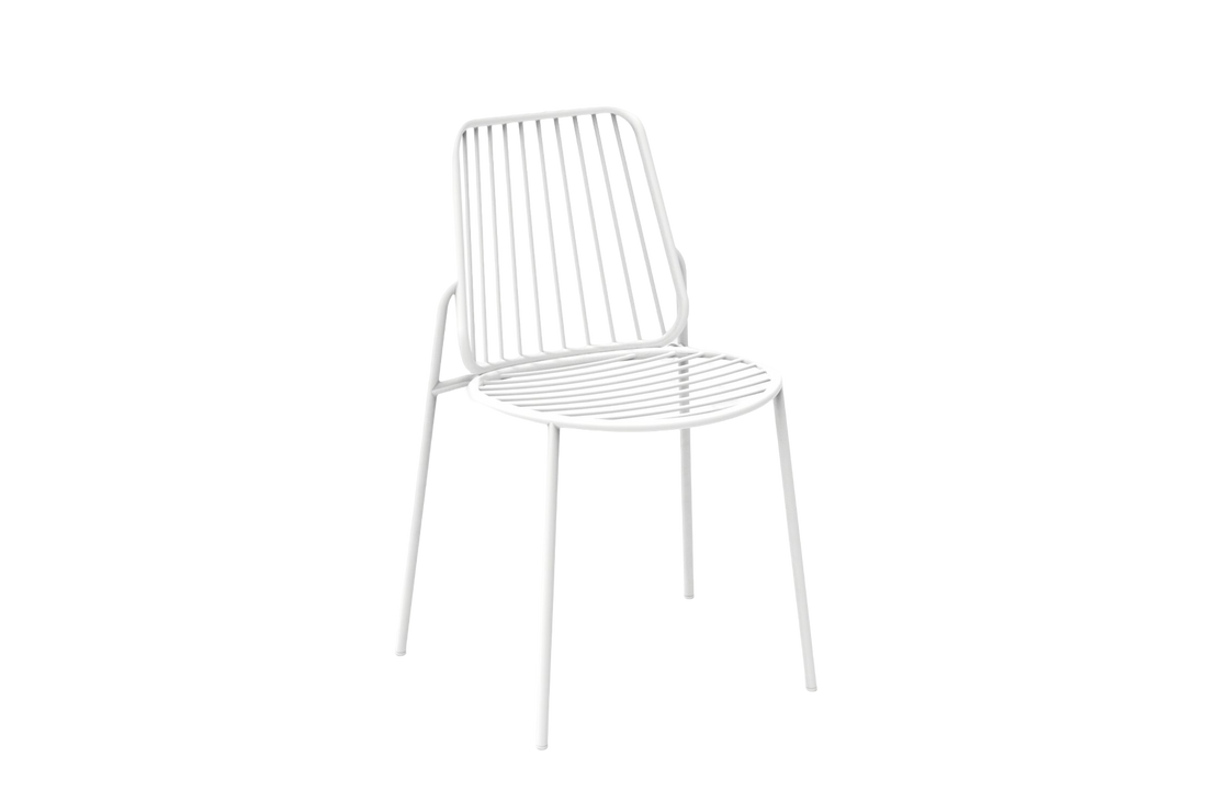 White lacquered metal