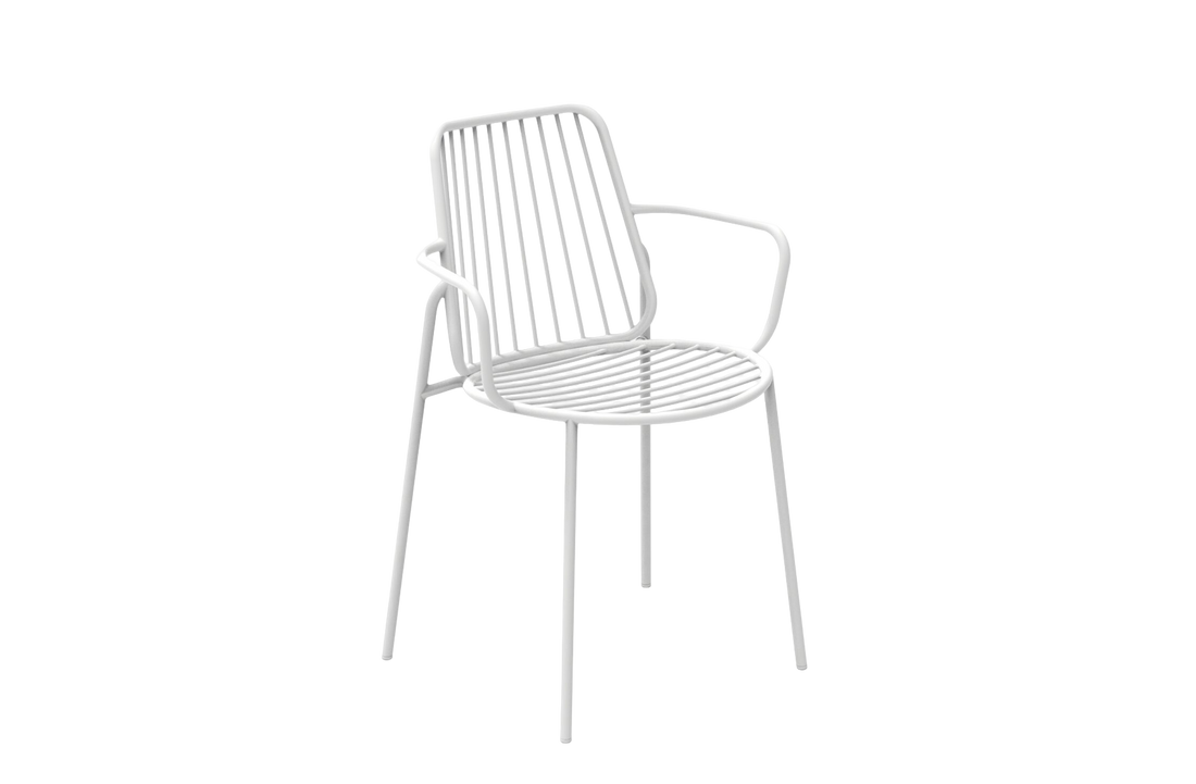 White lacquered metal