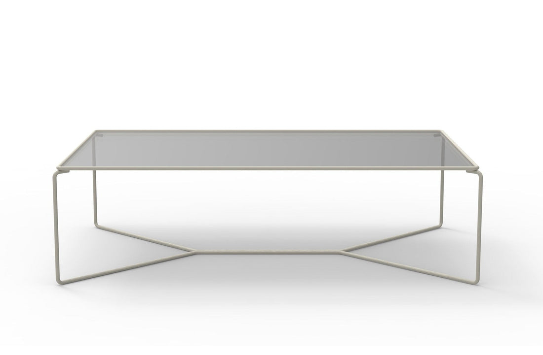 RAL 7044 Grey lacquered metal / Fume Glass