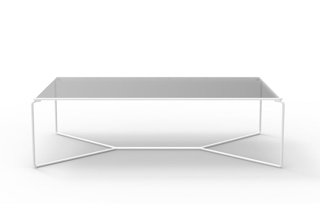 RAL 9016 White lacquered metal / Fume Glass