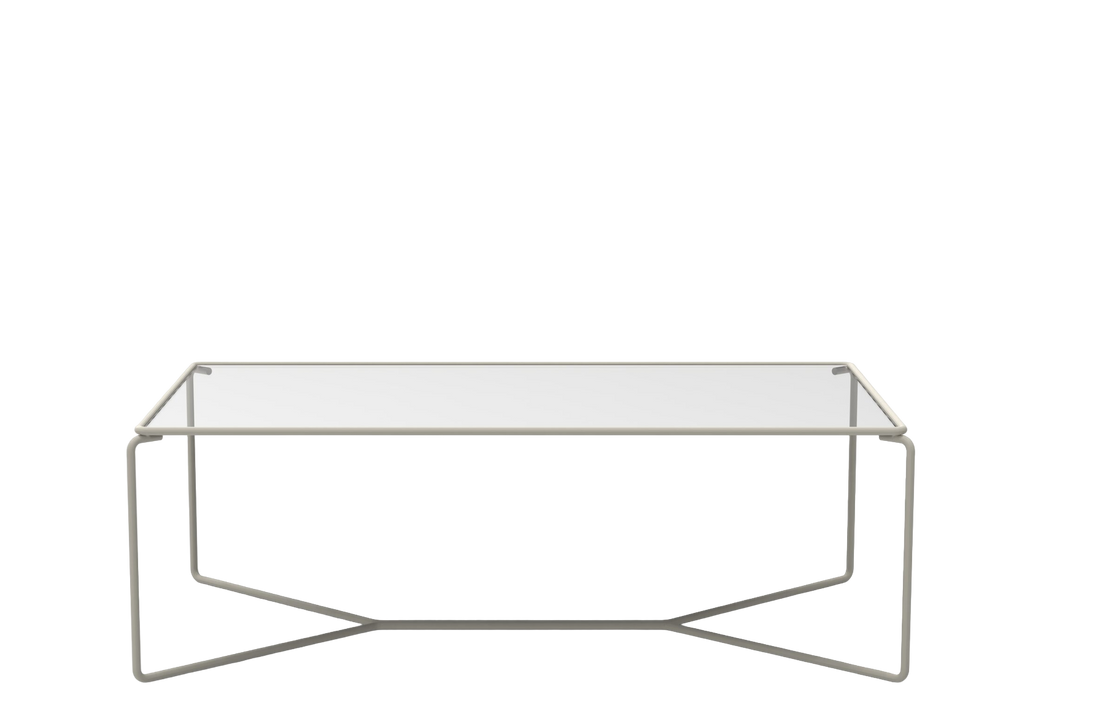Grey lacquered metal / Extra-Clear Glass