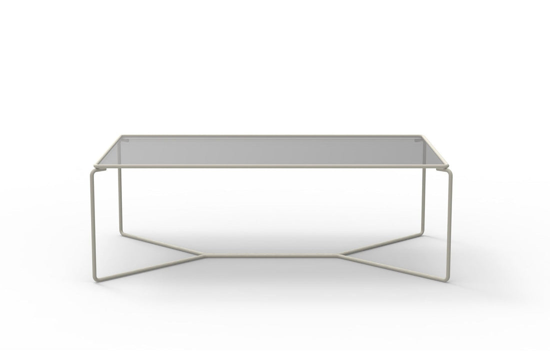 RAL 7044 Grey lacquered metal / Fume Glass