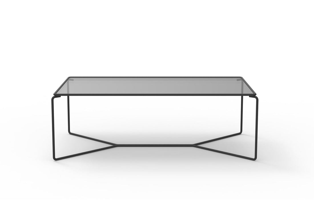 RAL 9017 Black lacquered metal / Fume Glass
