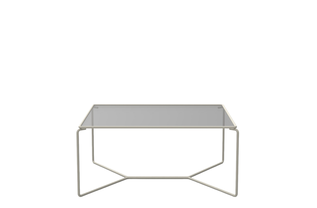 Grey lacquered metal / Fume Glass
