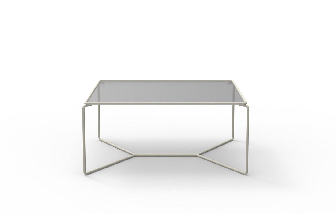 RAL 7044 Grey lacquered metal / Fume Glass
