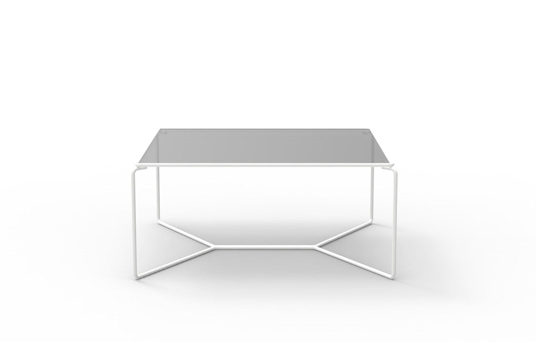 RAL 9016 White lacquered metal / Fume Glass