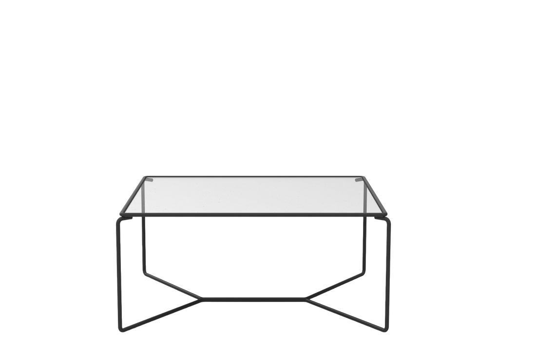 Black lacquered metal / Extra-Clear Glass
