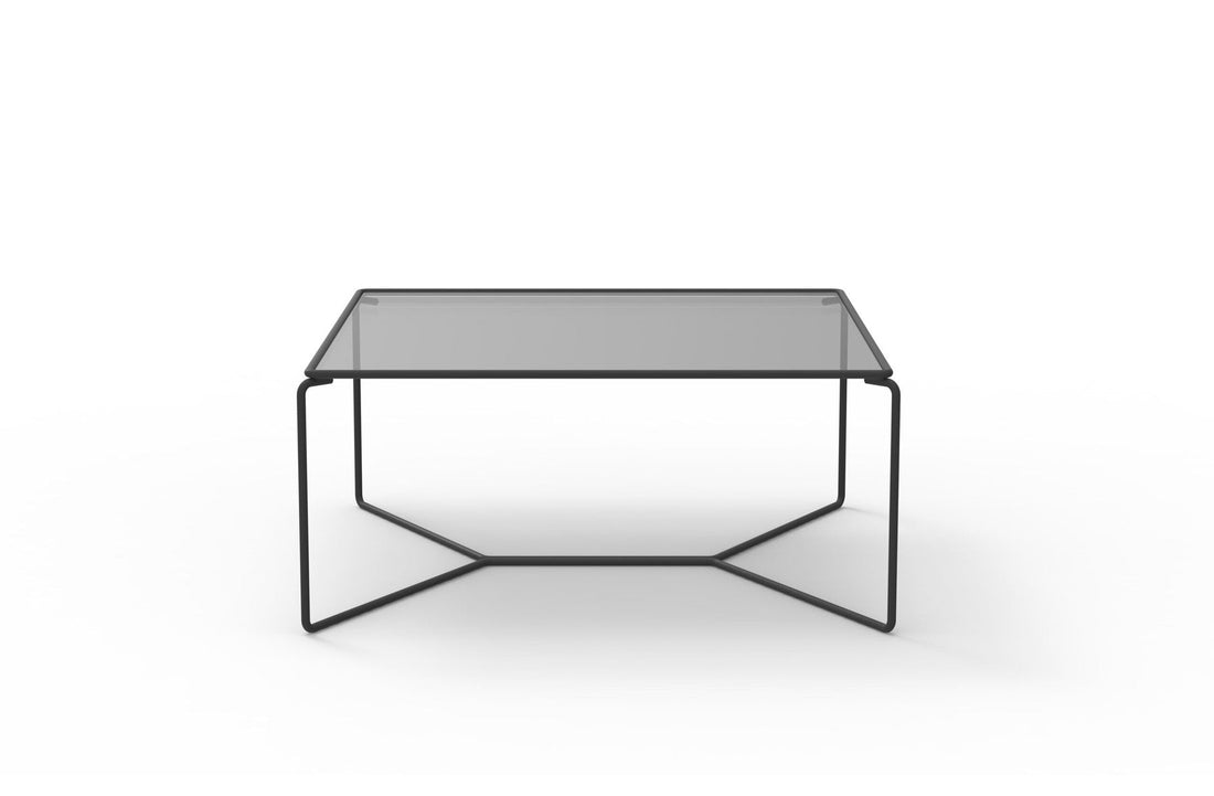RAL 9017 Black lacquered metal / Fume Glass