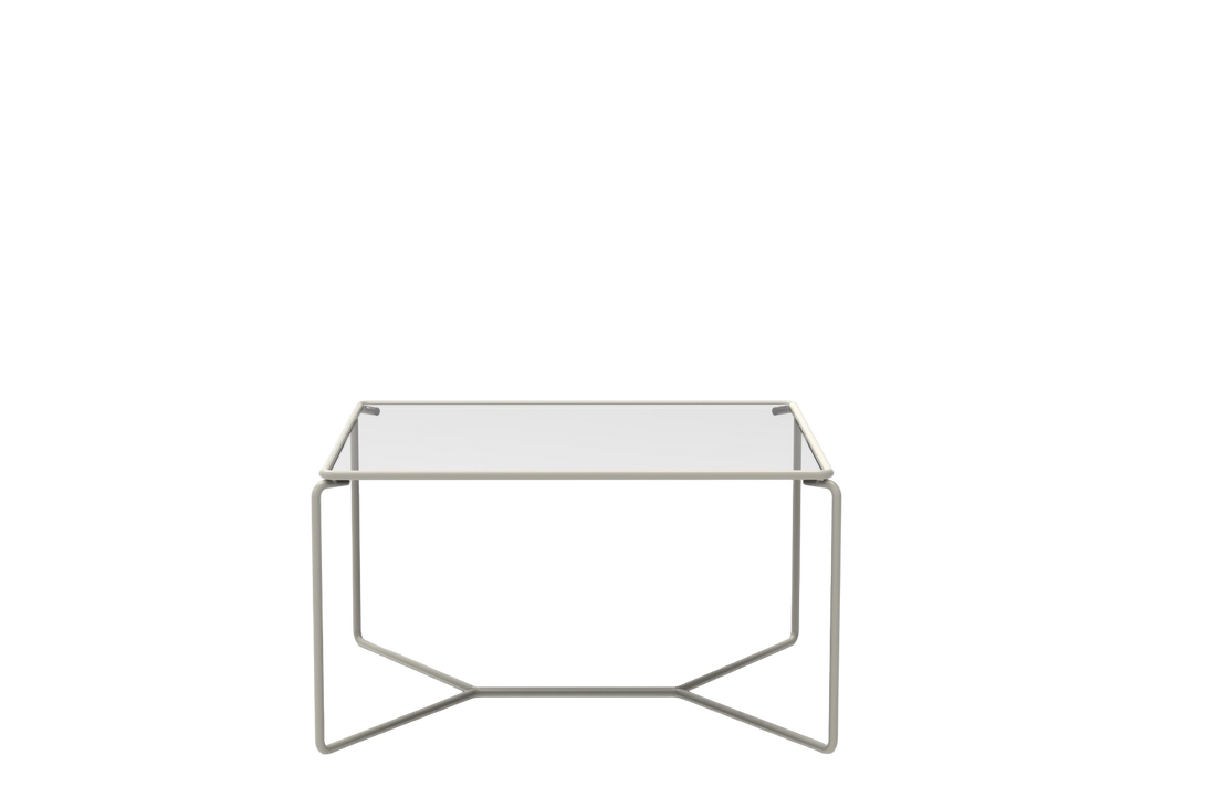 Grey lacquered metal / Extra-Clear Glass