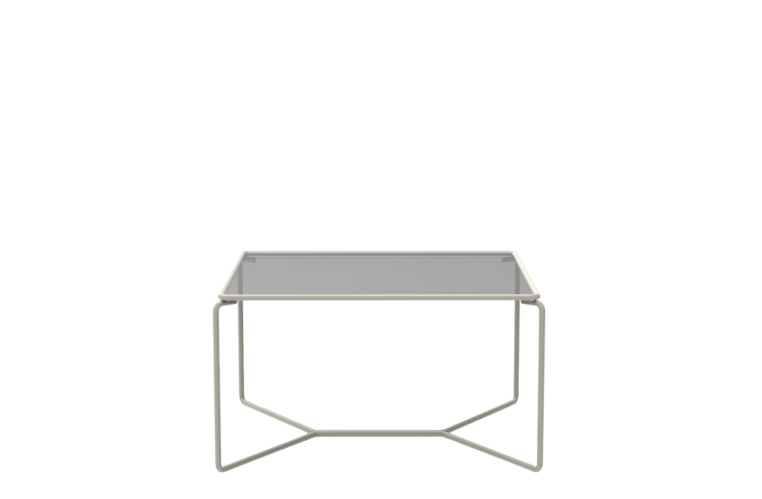 Grey lacquered metal / Fume Glass