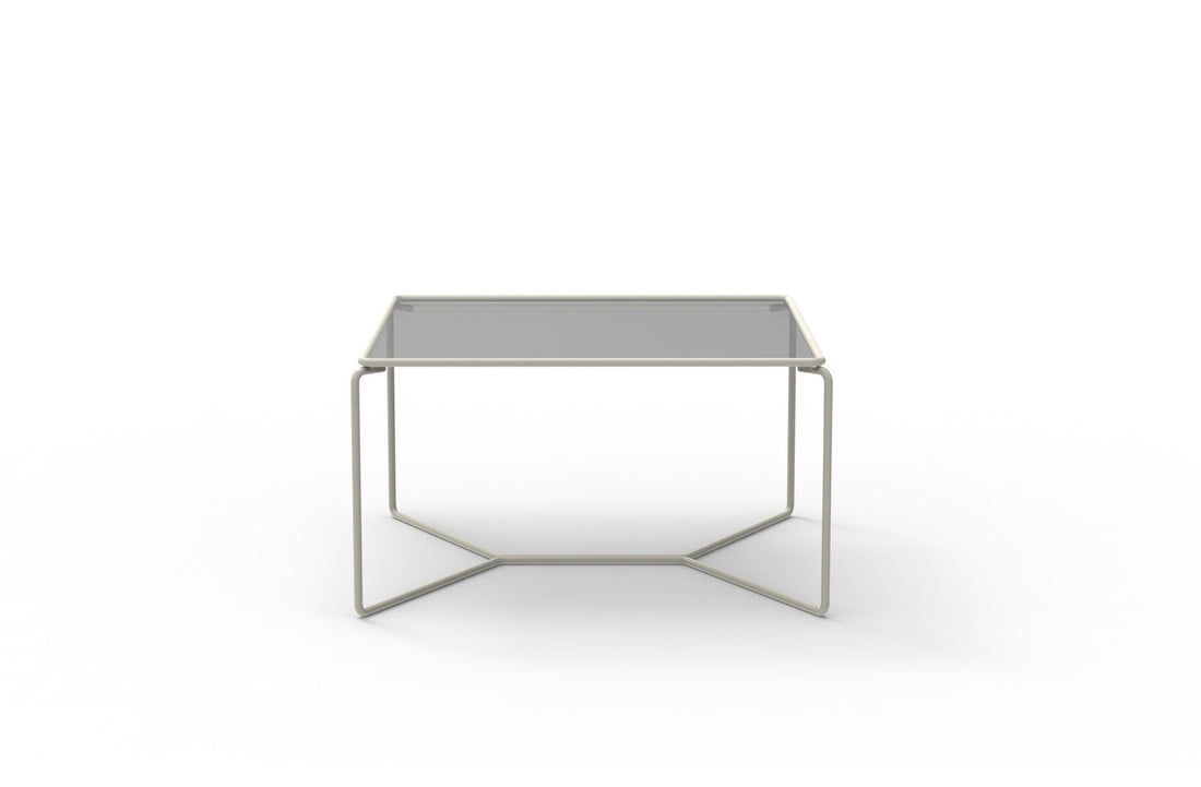 RAL 7044 Grey lacquered metal / Fume Glass