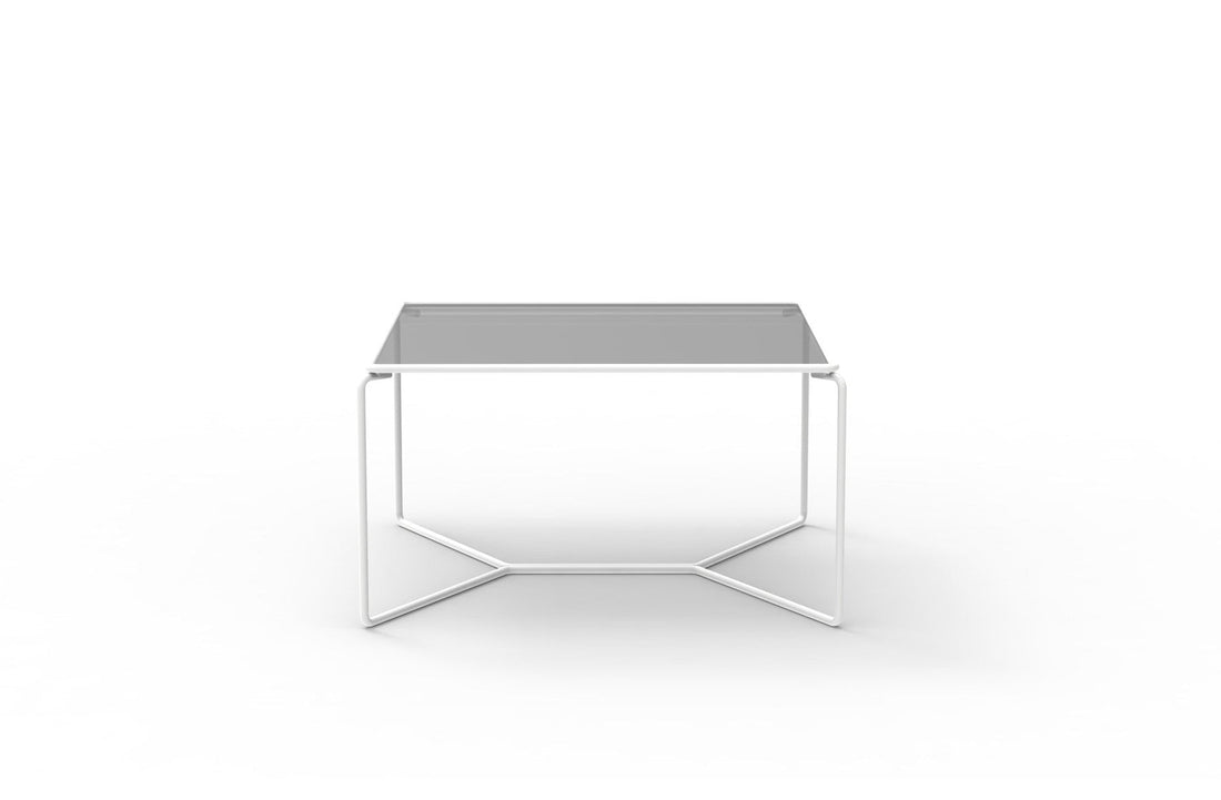 RAL 9016 White lacquered metal / Fume Glass