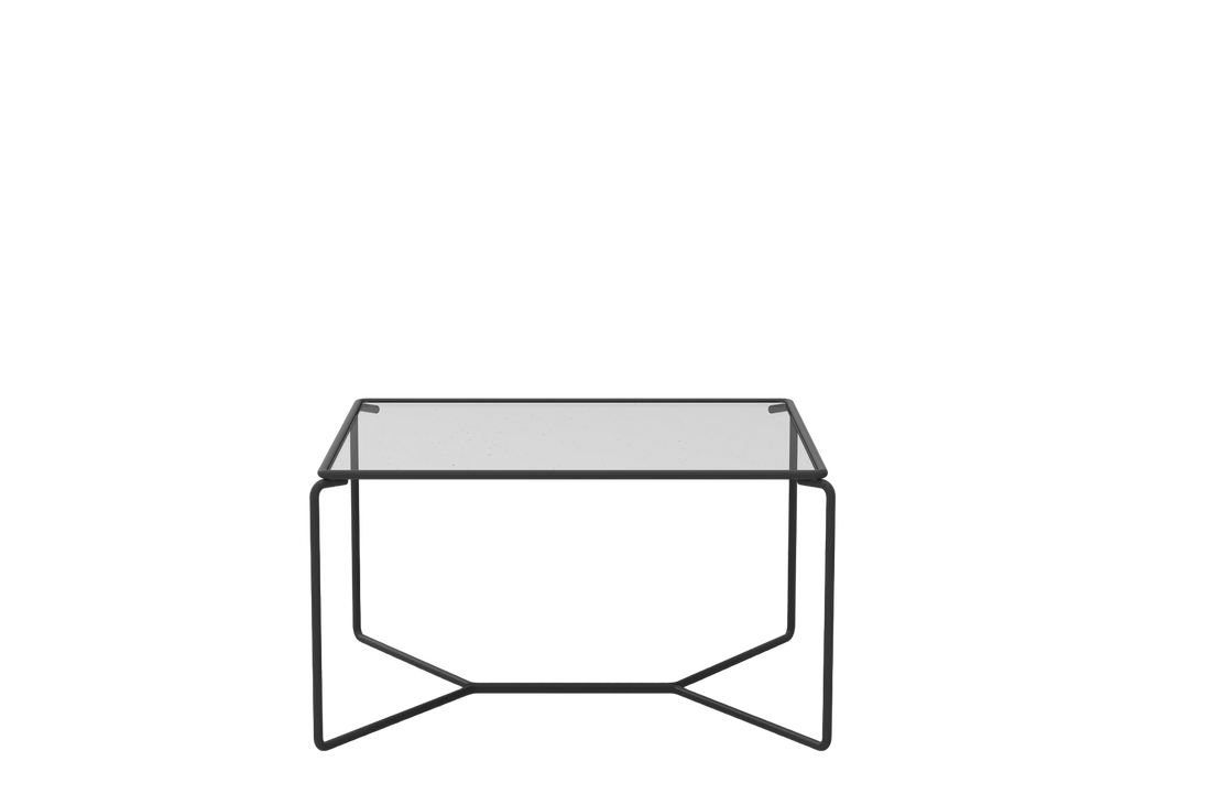 Black lacquered metal / Extra-Clear Glass
