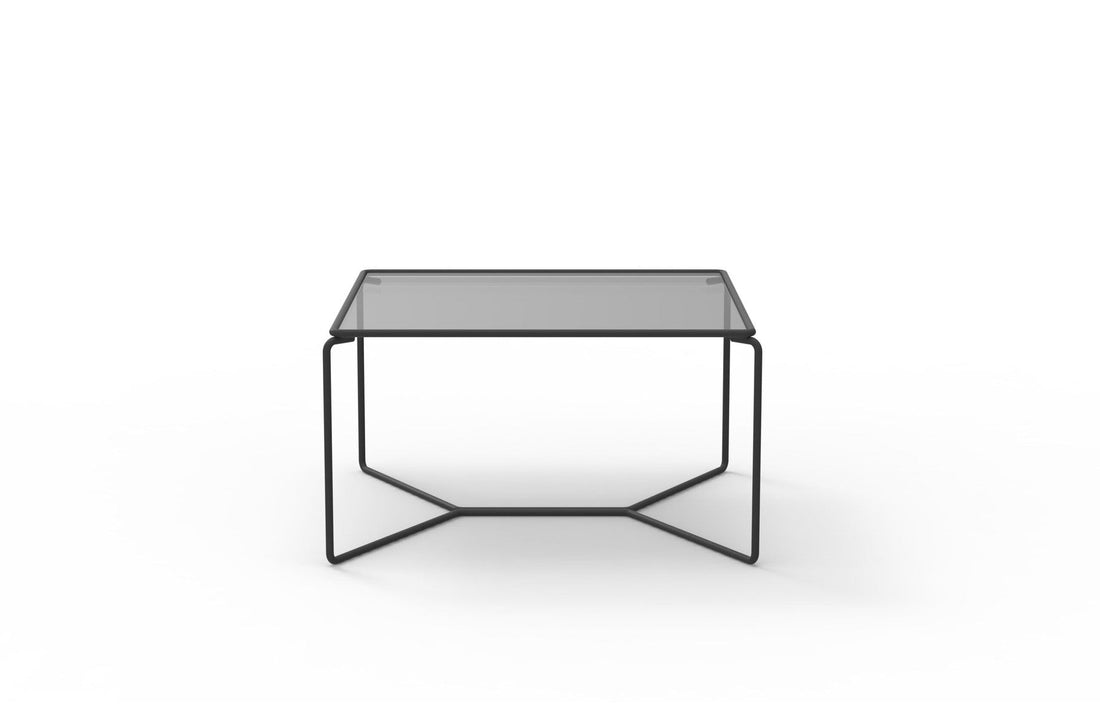 RAL 9017 Black lacquered metal / Fume Glass