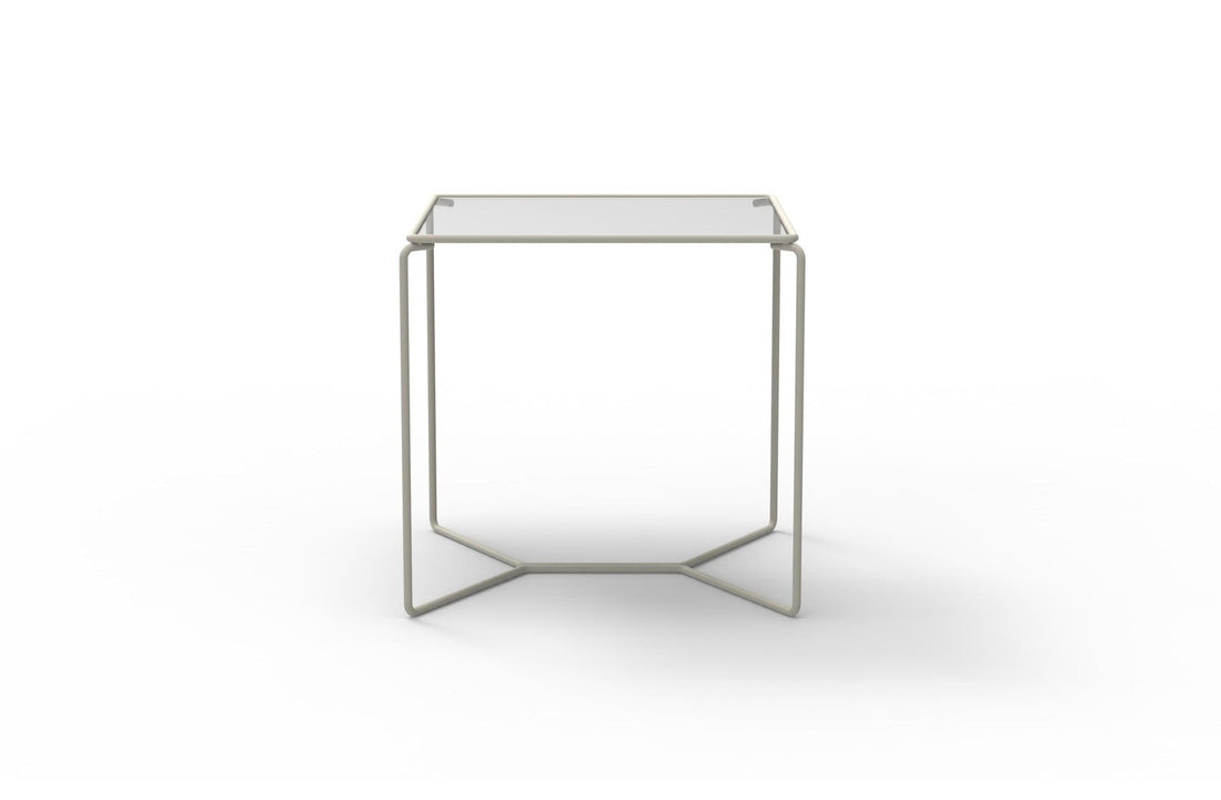 RAL 7044 Grey lacquered metal / Extra-Clear Glass