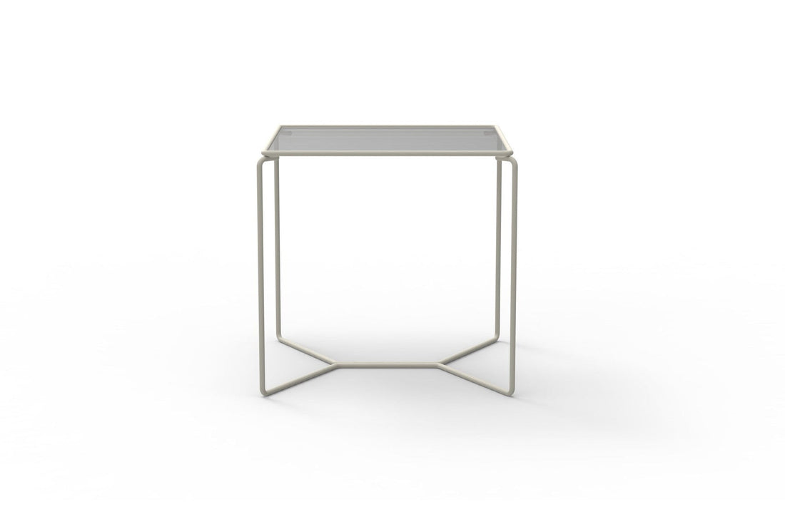 RAL 7044 Grey lacquered metal / Fume Glass