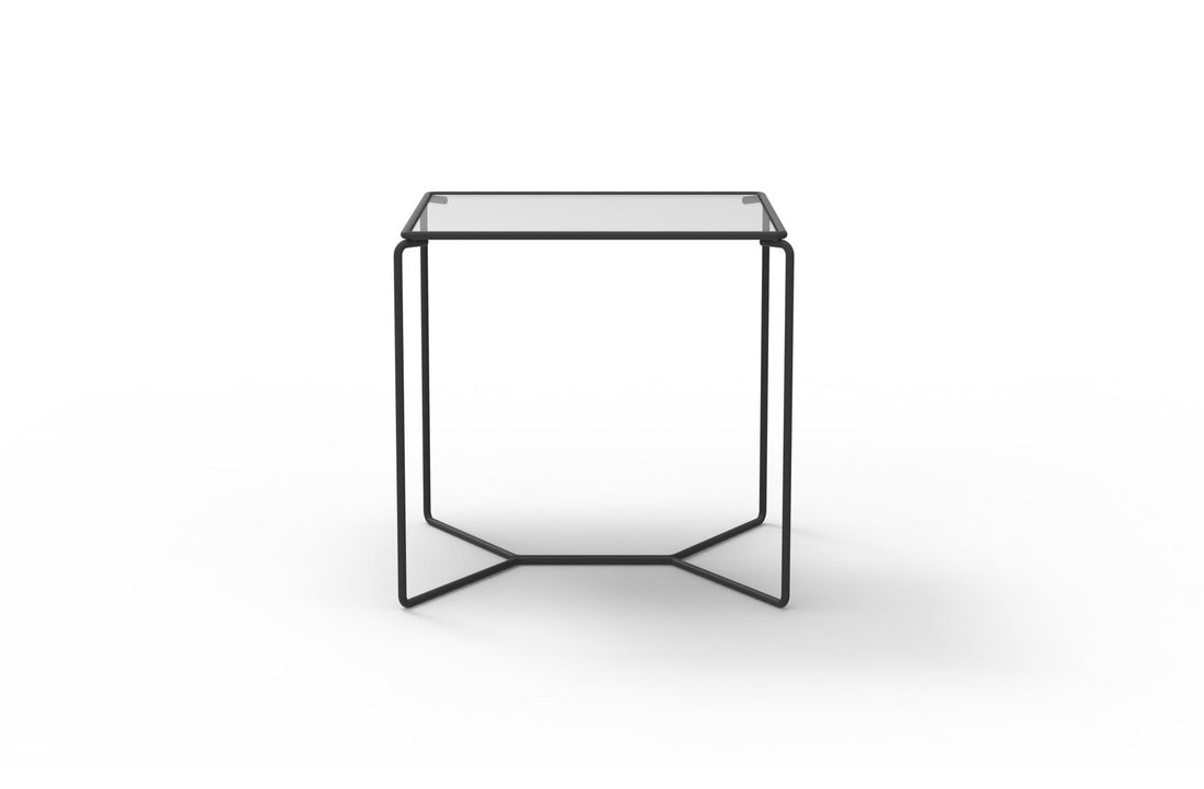 RAL 9017 Black lacquered metal / Extra-Clear Glass