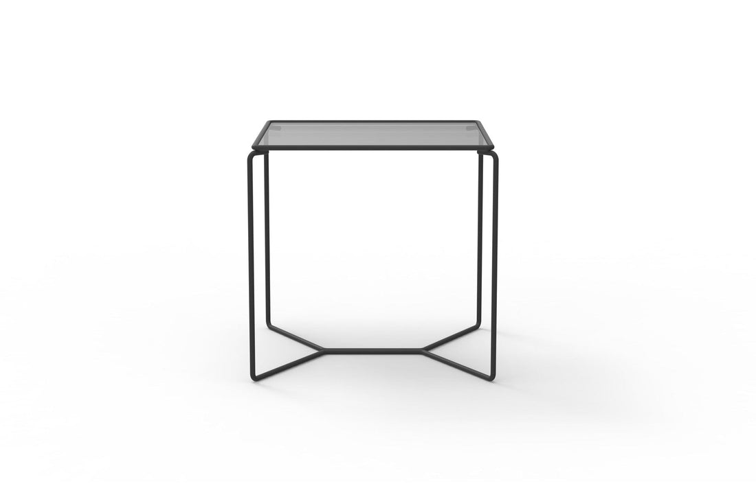 RAL 9017 Black lacquered metal / Fume Glass