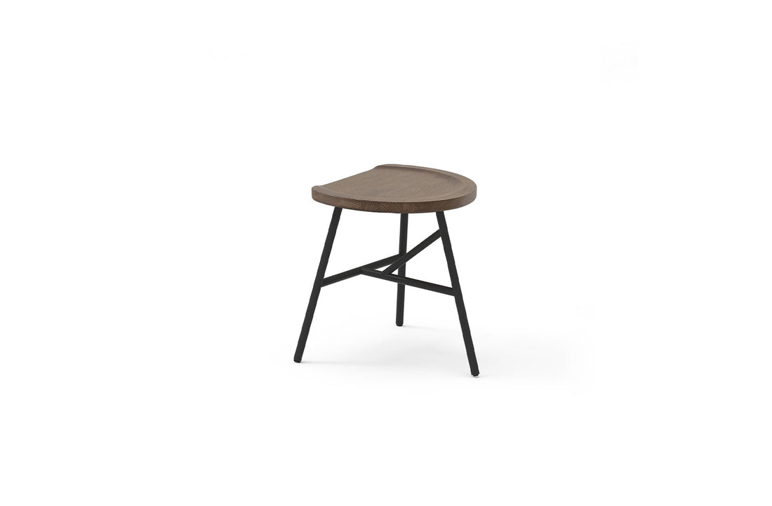 Ral 9017 Black lacquered metal and Fr-0035 Tobacco stained ashwood seat