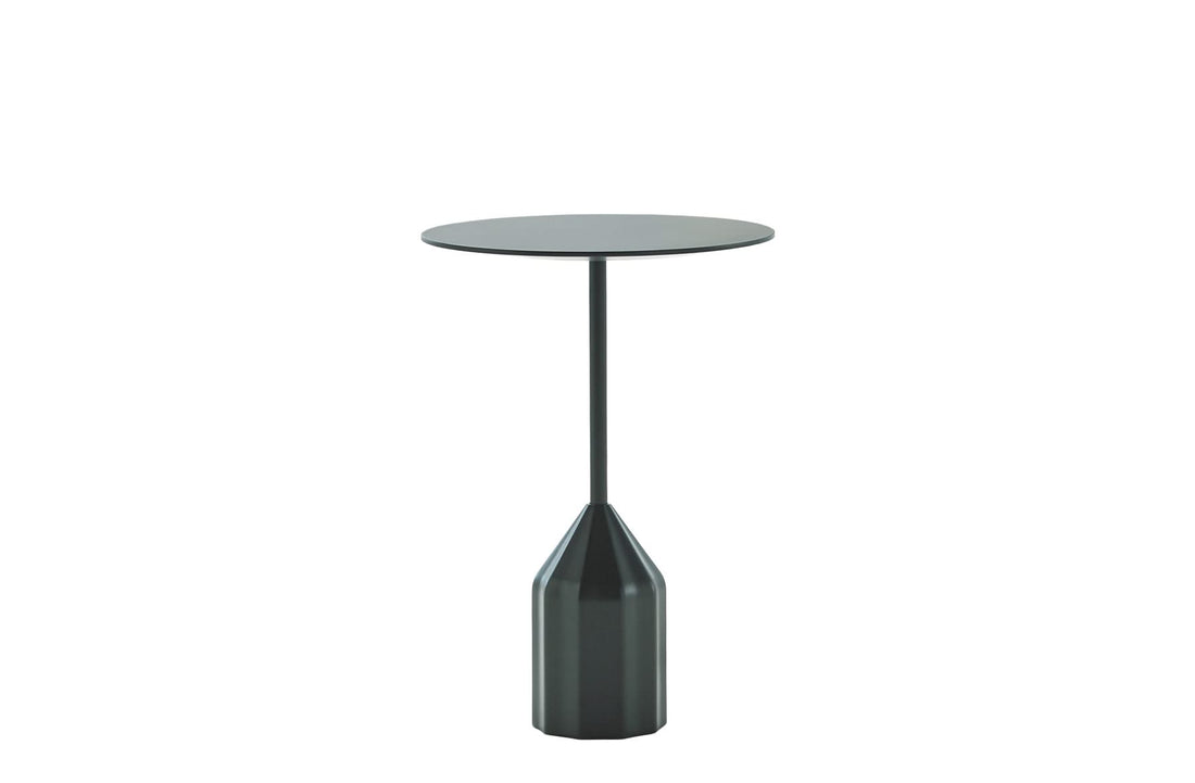 Side Table Height 50 cm / Lacquered Microtextured Black