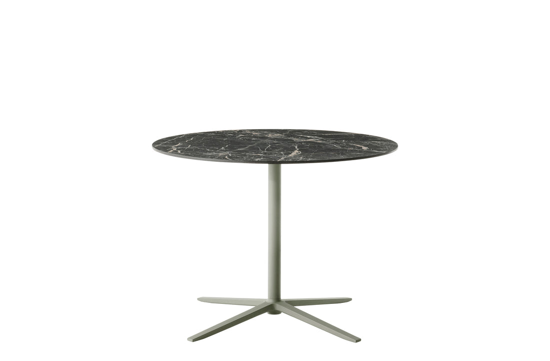 Round 89.5 cm Height 72 cm / Anthracite Stone Porcelain Stoneware / Sage Painted