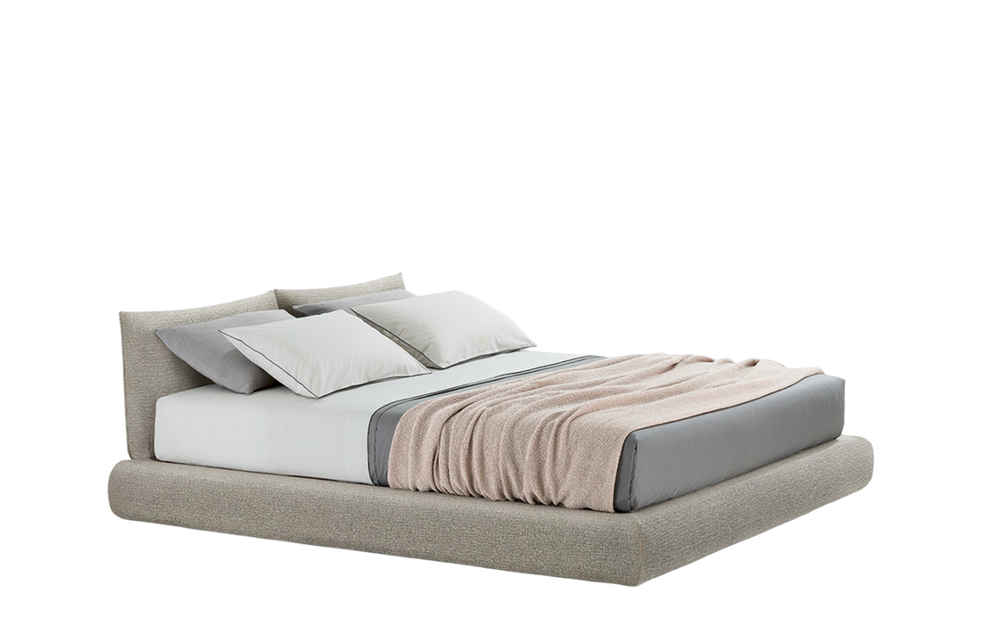 187x227x83 cm / Bed with Tip Up Storage for 160x200 cm Mattress (Sold Separately) / ANTEA Platino Fabric Headboard and Bed Frame + Bigger Piston