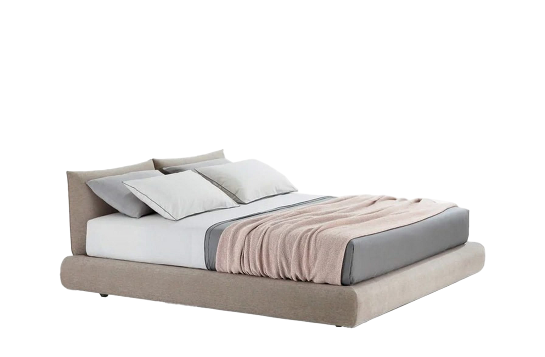 187x227x83 cm / Bed with Tip Up Storage for 160x200 cm Mattress (Sold Separately) / NAXOS Corda Fabric Headboard and Bed Frame