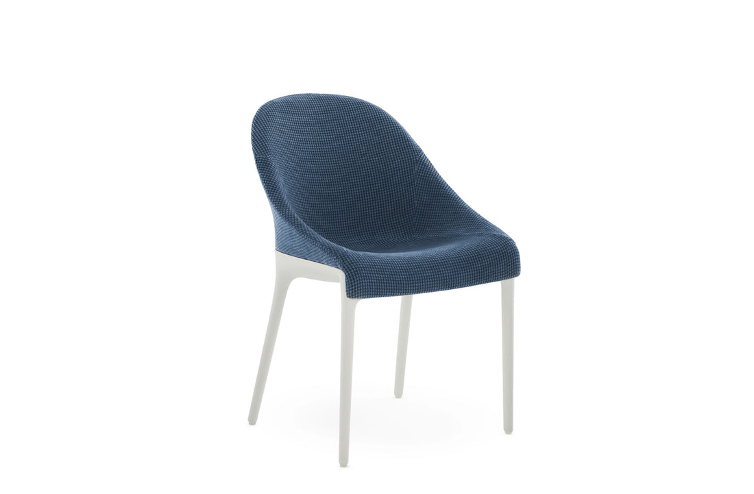 White / BRUMMEL Sky Blue Fabric