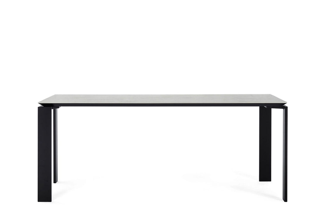 White Stoneware with Marble Finish/Black