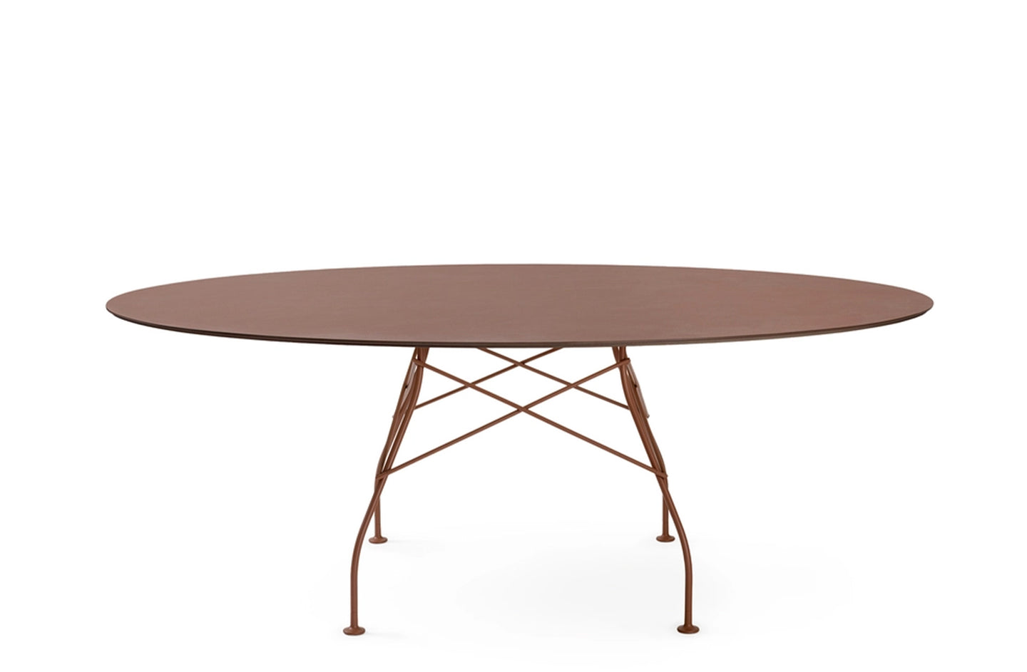 Glossy Outdoor Oval Table - Stoneware-Kartell-Space Furniture SG
