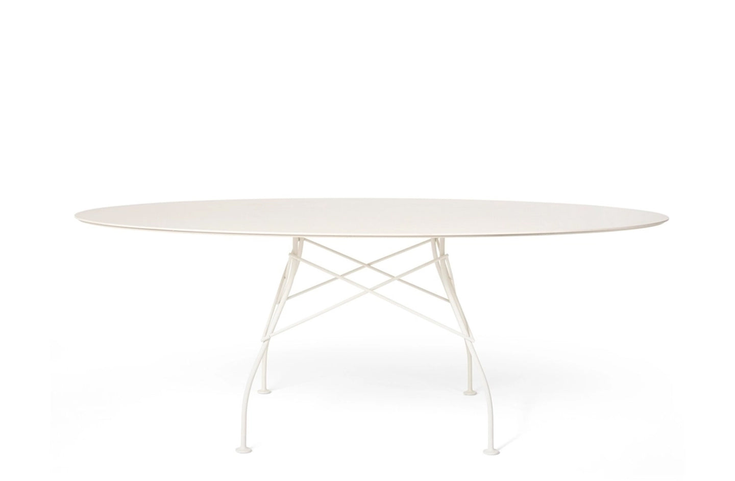 Glossy Outdoor Oval Table - Stoneware-Kartell-Space Furniture SG
