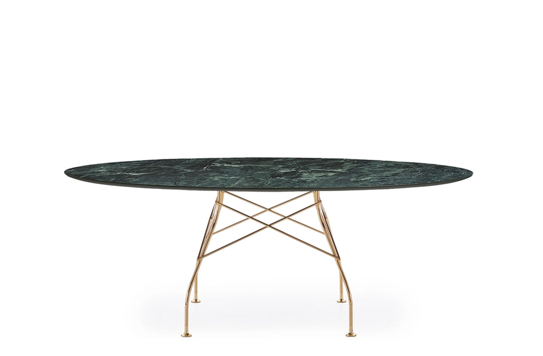 Gold / Green Stoneware with Marble Finish