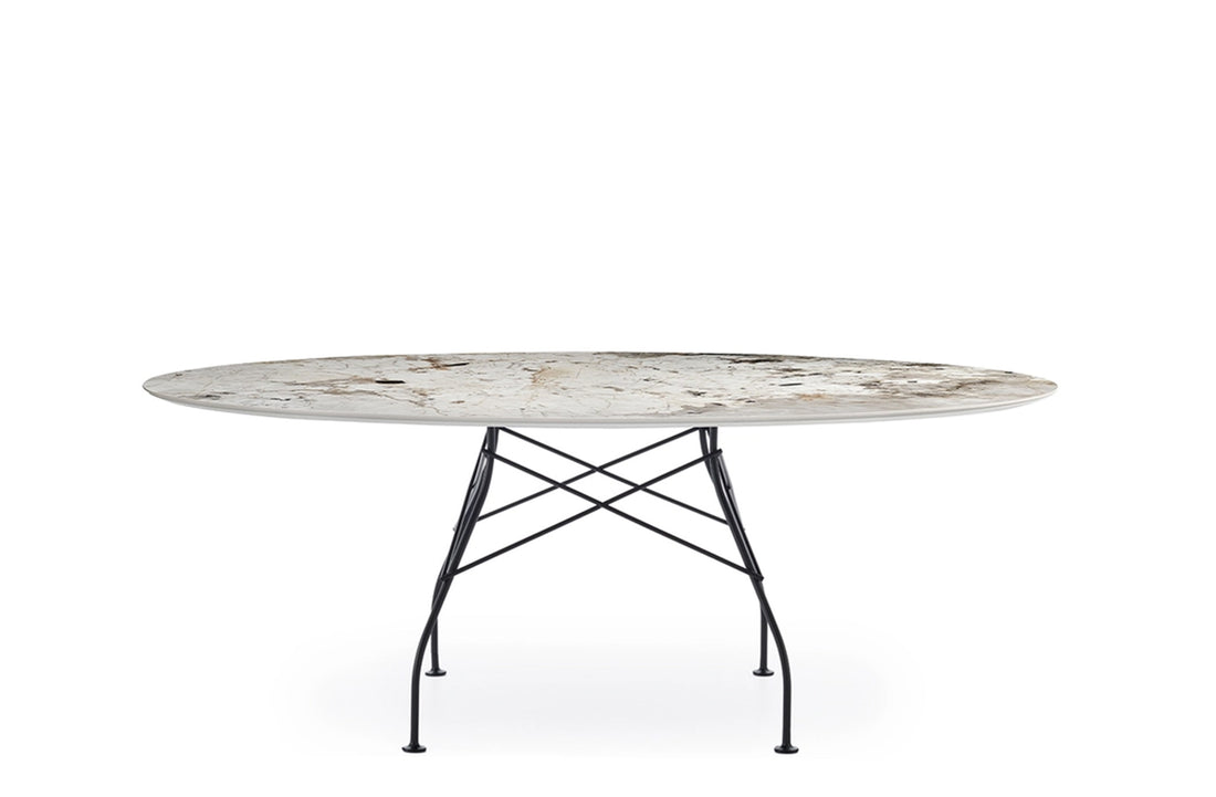 Black / Nature Tundra Stoneware with Marble Finish