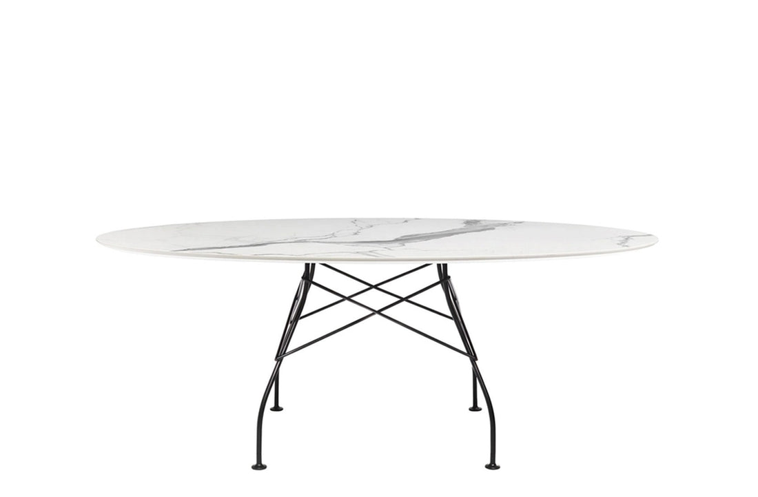 Black / White Stoneware with Marble Finish