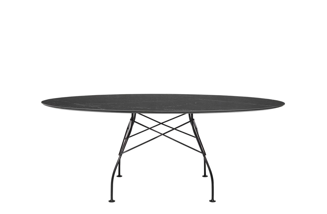 Black / Black Stoneware with Marble Finish