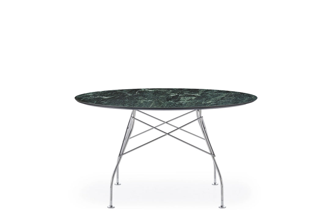 Chrome / Green Stoneware with Marble Finish