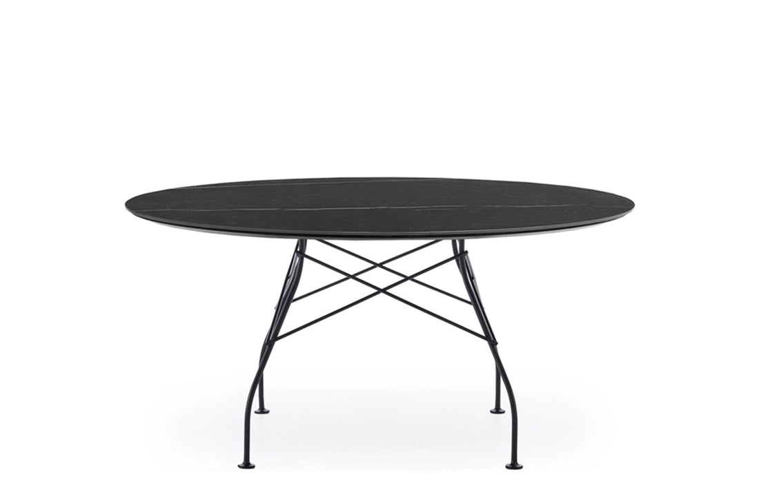 Black / Black Stoneware with Marble Finish