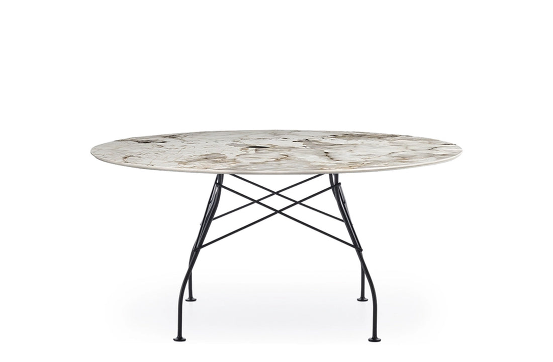 Black / Nature Tundra Stoneware with Marble Finish