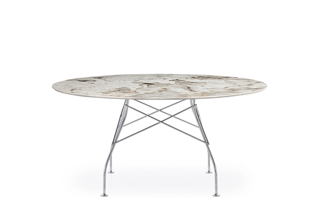 Chrome / Nature Tundra Stoneware with Marble Finish