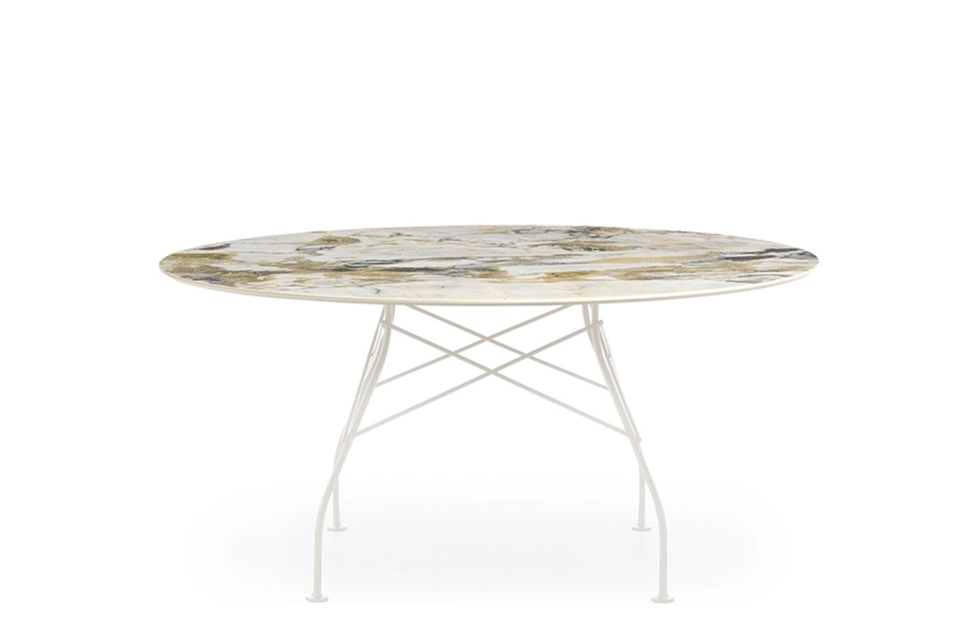 White / Symphonie Stoneware with Marble Finish