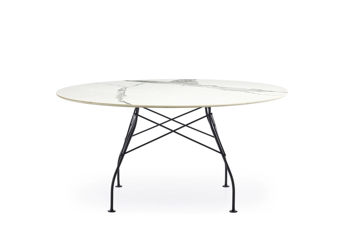 Black / White Stoneware with Marble Finish