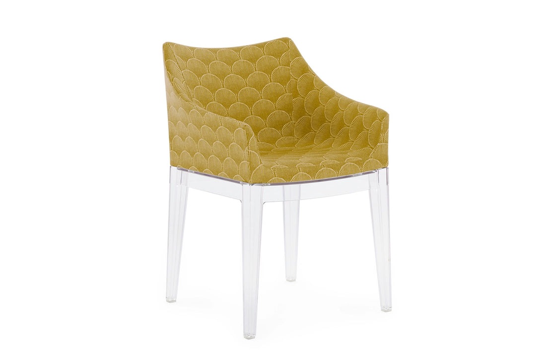 Transparent/Mustard Fanfare Fabric